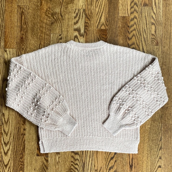 Light pink Madewell Bobble pullover sweater, size L. Excellent, barely worn cond - Picture 9 of 10
